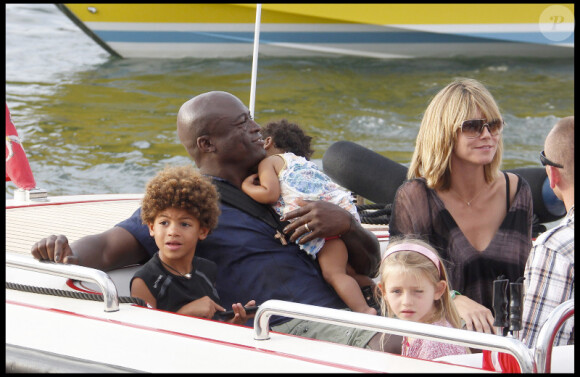 Heidi Klum, Seal et leurs enfants sont en vacances dans le sud de la France. Saint-Tropez, le 2 août 2010.