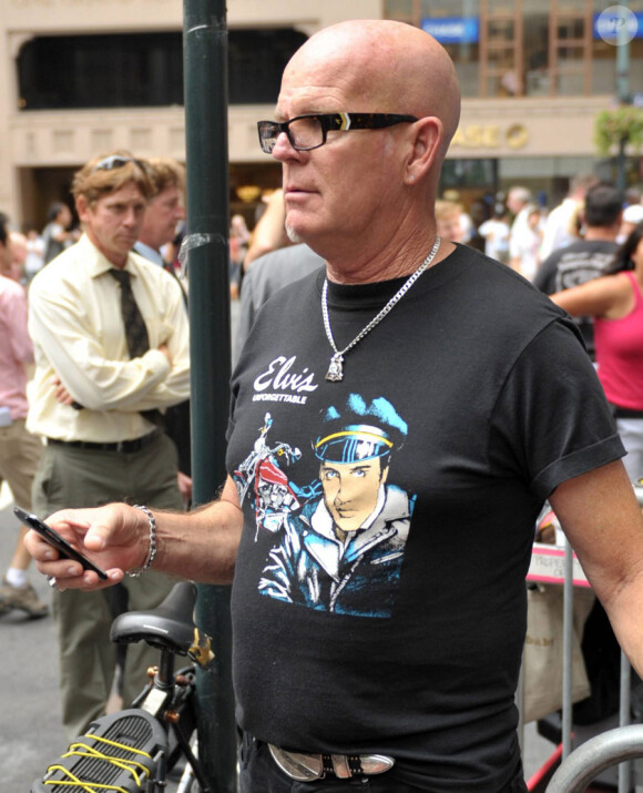 Le père de Katy Perry venu voir Russell Brand sur le tournage du film Arthur à New York le 3 août 2010