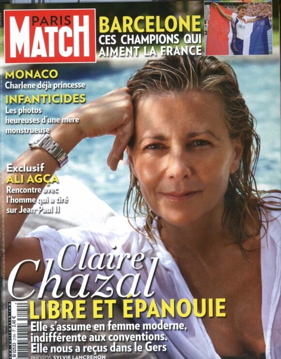 Claire Chazal en couverture du Paris Match, en kiosque le 5 août 2010