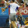 Rafael Nadal et Novak Djokovic dans l'histoire du tennis : 36 ans après Connors/Ashe, les numéros un et deux mondiaux joueront en double en compétition, à Toronto, mi-août 2010. Photo : match caritatif pour Haïti, janvier 2010.