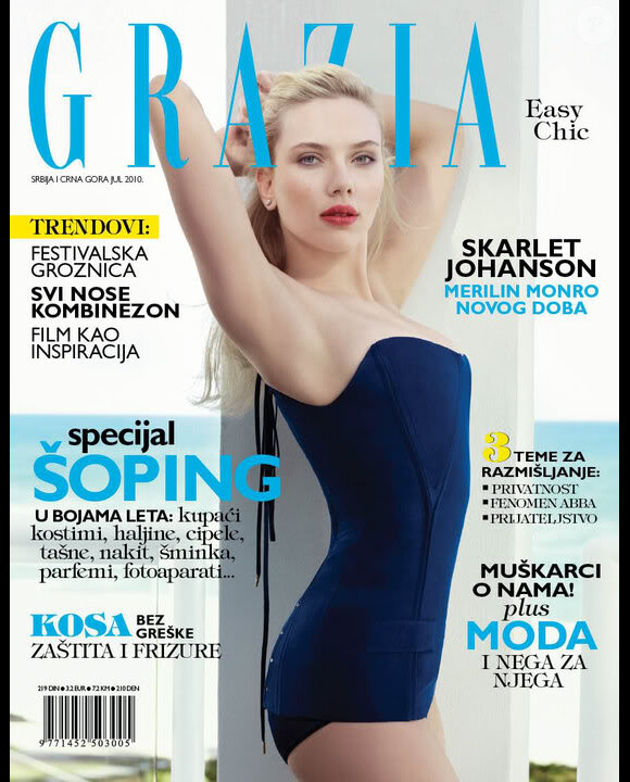 Scarlett Johansson en couverture de Grazia Serbie
