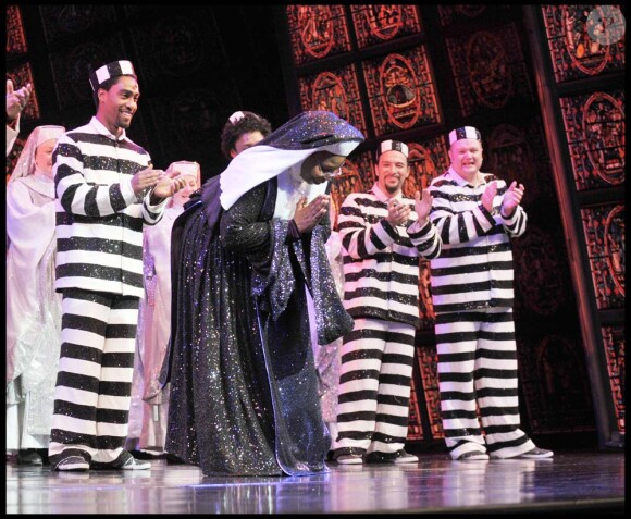 Whoopi Goldberg dans le spectacle musical Sister Act, à Londres, le 10 août 2010