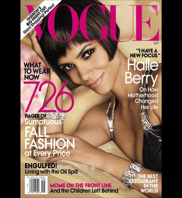 Halle Berry en couverture de Vogue du mois de septembre 2010