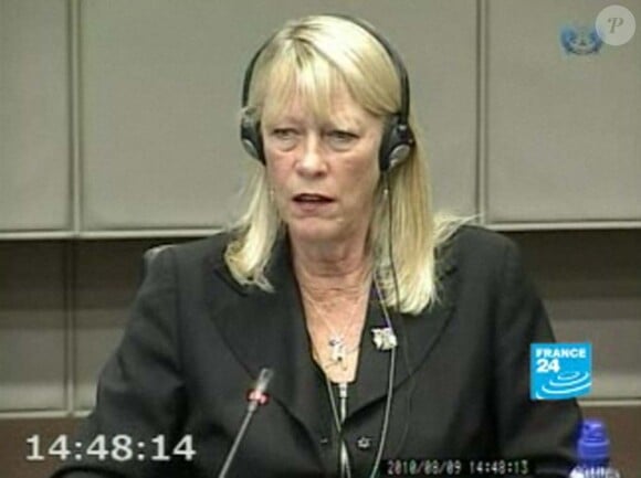 Carole white, ex-agent de Naomi Campbell, témoigne au procès de Charles Taylor, à La Haye, le 9 août 2010.