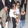 Angelina Jolie et une partie de ses enfants, Zahara, Shiloh, Pax et Maddox