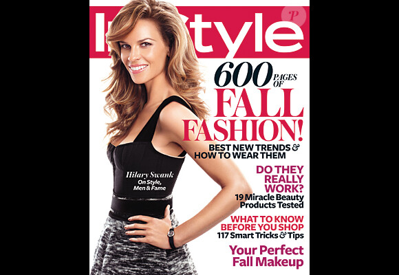 Hilary Swank en couverture de l'édition de septembre d'In Style
