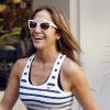 Jennifer Lopez quitte la boutique Kitson après une séance shopping le 21 août à Los Angeles 