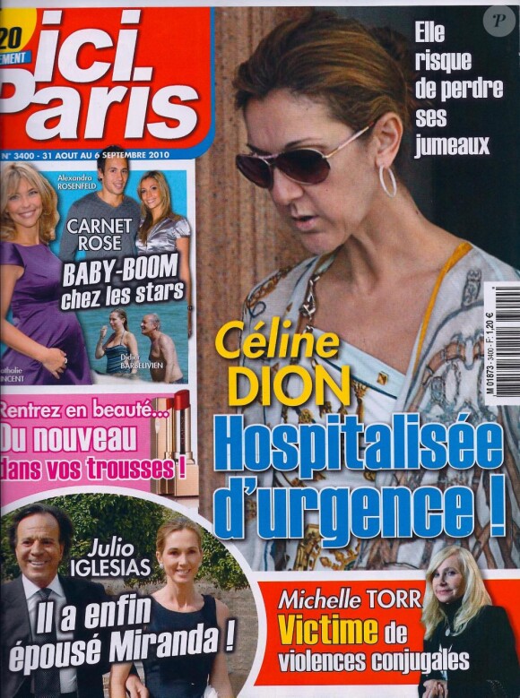 Ici Paris - Céline Dion hospitlaisée d'urgence