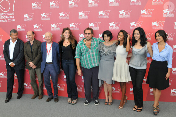 L'équipe du film Miral lors du festival de Venise le 2 septembre 2010