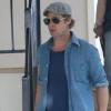 Brad Pitt fait le tour des chantiers de reconstruction de maisons, à la Nouvelle-Orléans, cinq ans après le passage de l'ouragan Katrina, le 28 août 2010.
