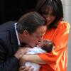 David Cameron, son épouse Samantha et leur petite Florence