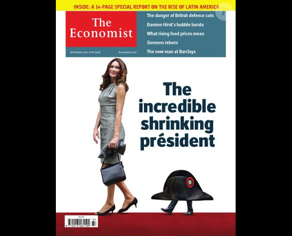 Nicolas Sarkozy et Carla Bruni en couverture du magazine The Economist du 11 septembre 2010