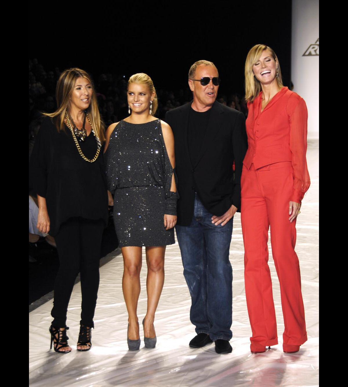 Photo Nina Garcia, Jessica Simpson, Michael Kors, et Heidi Klum lors