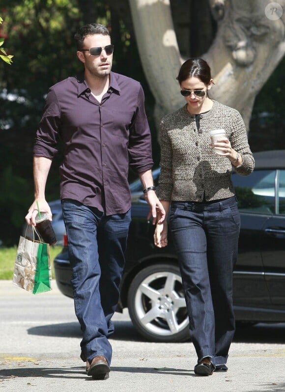 Jennifer Garner et Ben Affleck sont aller boire un café en amoureux dans le quartier de Brentwood, à Los Angeles, le 17 septembre 2010.