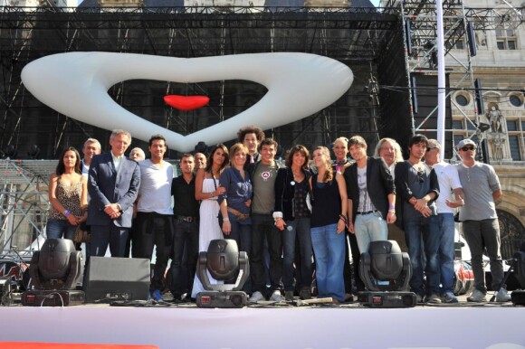 Inauguration de l'opération Coeur de vies, le 22 septembre 2010, à Paris.
