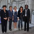 Roselyne Bachelot, Laurence Lemarchal, Nadine Morano, Stéphanie Fugain et Rama Yade à l'inauguration de l'opération Coeur de vies, le 22 septembre 2010, à Paris. 