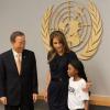Ban Ki-Moon et Rania de Jordanie pour l'association 1Goal le 22/09/10 à New York 