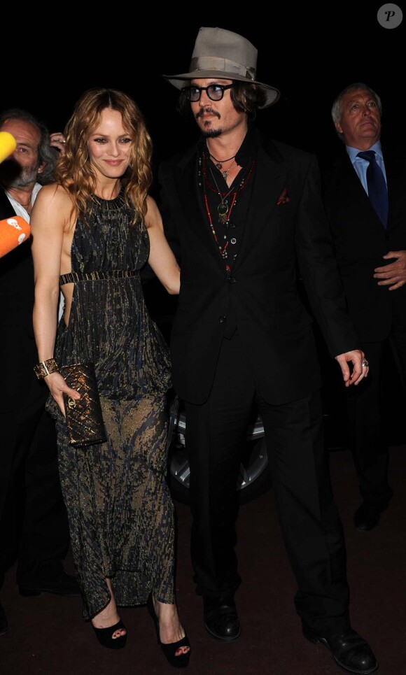 Vanessa Paradis et Johnny Depp, à Cannes, le 18 mai 2010