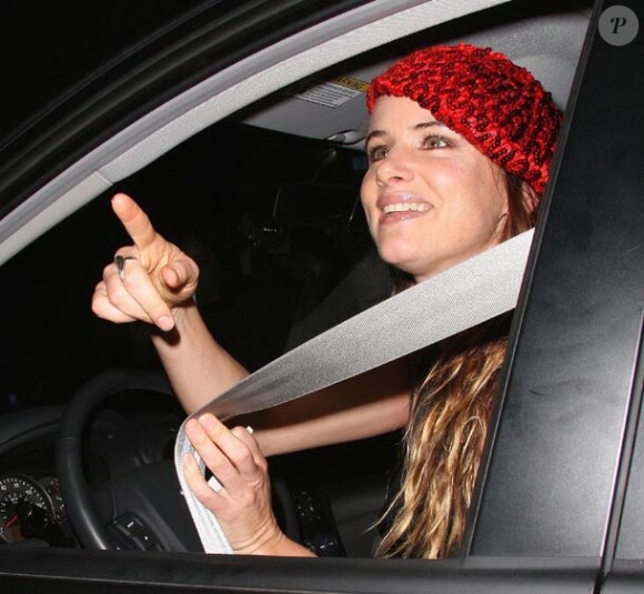 Juliette Lewis au volant de sa voiture à Los Angeles en octobre 2007
