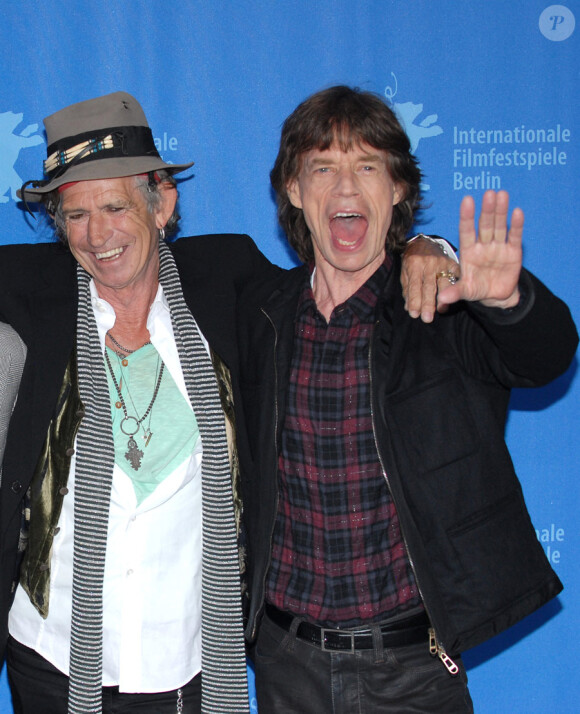 Keith Richards et Mick Jagger lors du festival de Berlin en 2008