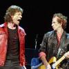 Keith Richards et Mick Jagger en concert à New York en 2002