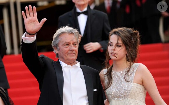 Alain Delon et sa fille Anouchka, festival de Cannes, 14 mai 2010