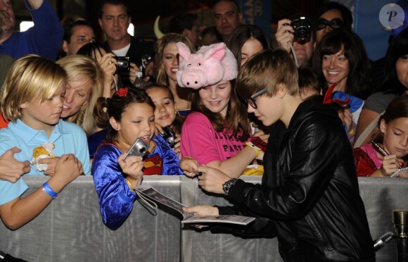 Justin Bieber assiste à l'avant-première de Megamind, à Hollywood, samedi 30 octobre.