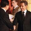 Le Président Nicolas Sarkozy avec son homologue chinois Hu Jintao. Le 4/11/10 à l'Elysée