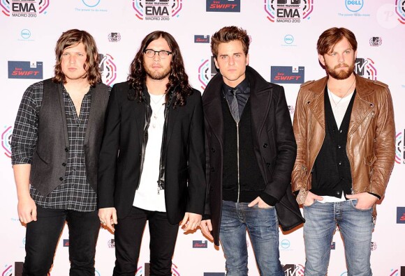 Kings of Leon aux MTV European Music Awards à Madrid, le 7 novembre 2010