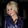 Pixie Lott assiste au lancement de la CSM 20:20 Fashion Fund, l'association fondée par Donatella Versace, au Connaught Hotel, à Londres, jeudi 11 novembre. 