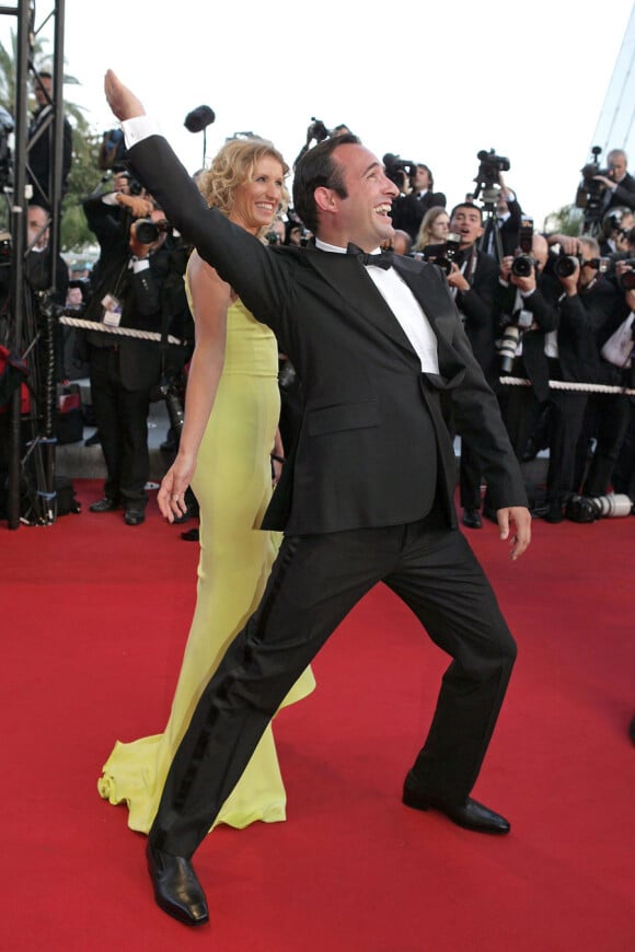 Jean Dujardin et Alexandra Lamy lors du festival de Cannes en 2005