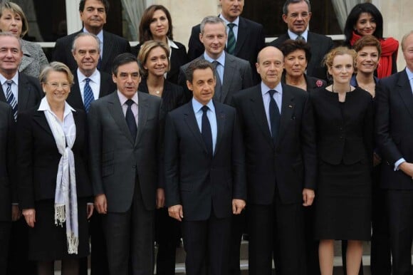 Photo de famille du gouvernement Fillon III, à l'Elysée, le 17 novembre 2010