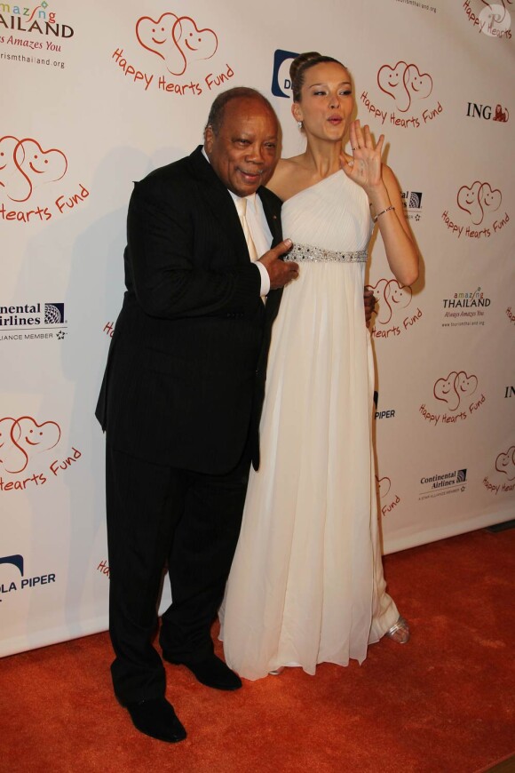 Quincy Jones et Petra Nemcova à New York le 21 novembre pour une soirée de charité.