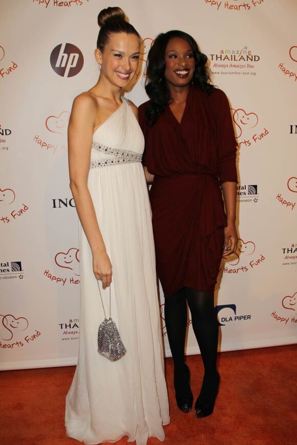 Petra Nemcova et Jennifer Hudson à New York le 21 novembre pour une soirée de charité.
