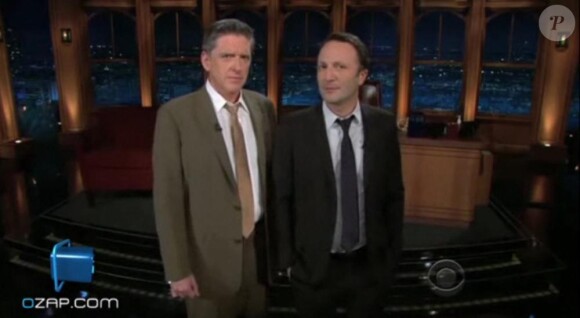 Arthur et Craig Ferguson dans le "Late late Show" sur CBS.