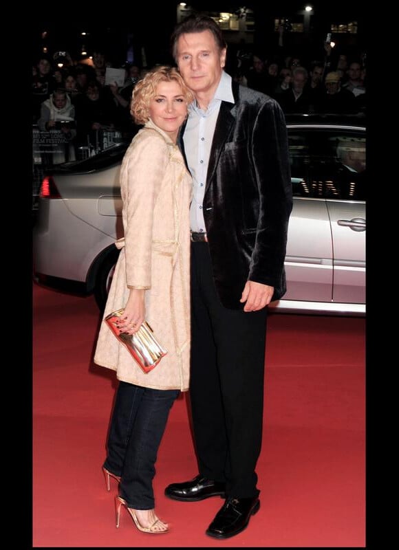 Liam Neeson et son épouse Natasha Richardson en octobre 2010