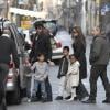 Brad Pitt et Angelina Jolie et leurs enfants Pax, Maddox et Zahara