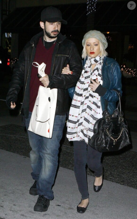 Christina Aguilera et Jordan Bratman en décembre 2009
