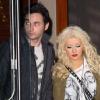 Christina Aguilera et son nouveau chéri Matthew D.Rutler sortent de leur hôtel à Los Angeles, le 21 novembre 2010