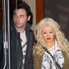 Christina Aguilera et son nouveau chéri Matthew D.Rutler sortent de leur hôtel à Los Angeles, le 21 novembre 2010