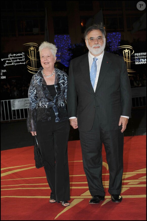 Francis Ford Coppola et sa femme à l'occasion du 10e Festival International du Film de Marrakech, au Maroc, le 5 décembre 2010.