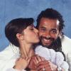 Yannick Noah et Heather Stewart-Whyte à leur mariage, février 1995