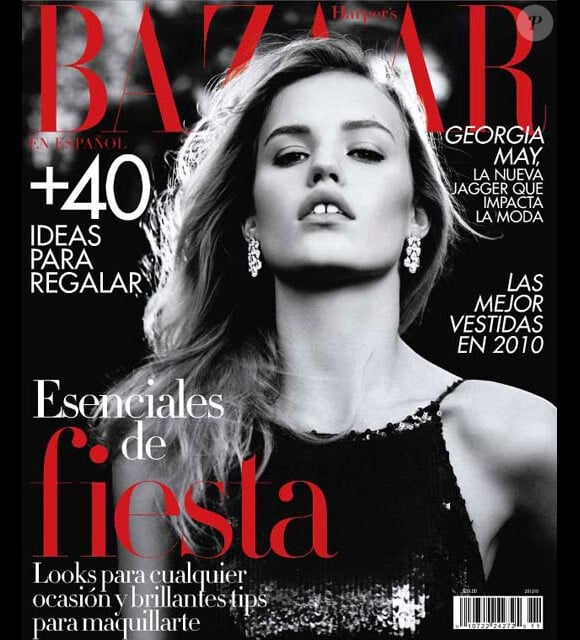 Georgia May Jagger pour la couverture du Harper's Bazaar espagnol.