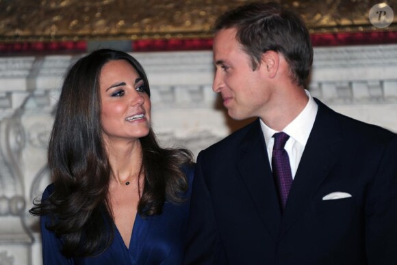 Le prince William et sa fiancée, Kate Middleton.