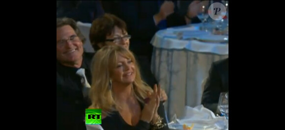 Kurt Russell et Goldie Hawn lors de la performance de Vladimir Poutine durant un gala de bienfaisance à Saint-Petersbourg