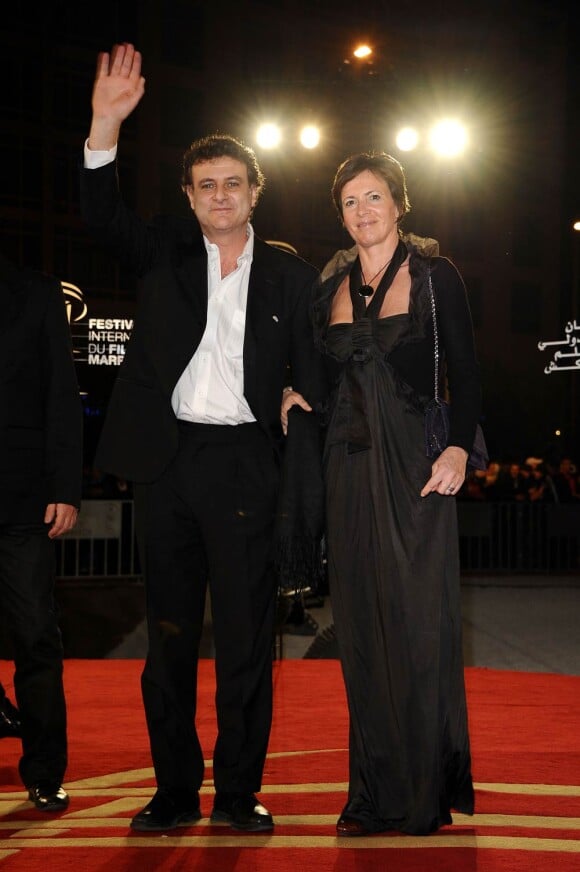 Bruno Chiche et la productrice Frédérique Dumas lors de la cérémonie de clôture du 10e Festival International du Film de Marrakech, le 11 décembre 2010.