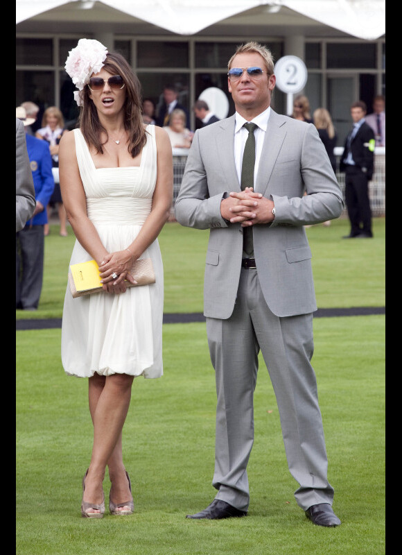 Selon la presse anglaise, Elizabeth Hurley aurait une aventure avec l'ancien joueur de cricket australien Shane Warne. Ils se sot rencontrés aux courses Goodwood le 27 juillet 2010