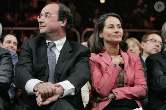 François Hollande et son ex-compagne Ségolène Royal, lors d'un meeting en mai 2007.
