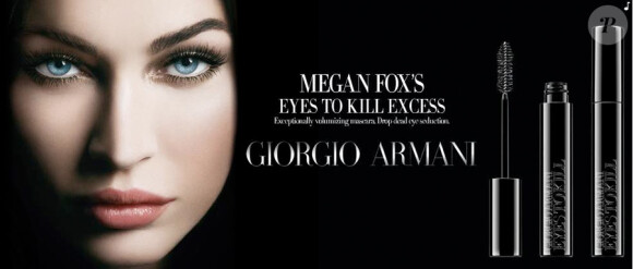 Megan Fox égérie Armani cosmétique.
