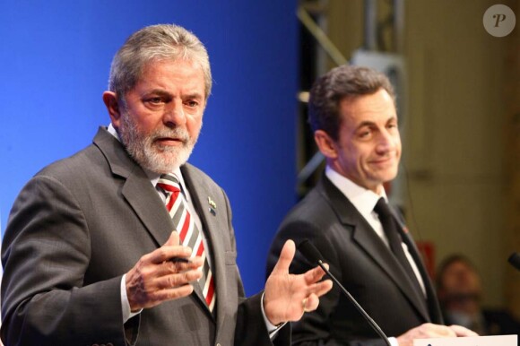 Luiz Inácio Lula da Silva et Nicolas Sarkozy conférence sur le climat à Copenhague, le 17 décembre 2009